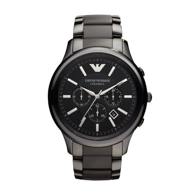 emporio armani ar1451 men's ceramica ceramic chronograph watch