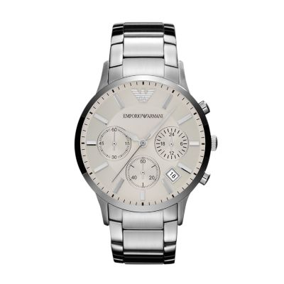 emporio armani stainless steel watch