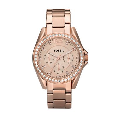 Damenuhr Riley Edelstahl Roségold Es2811 Fossil®